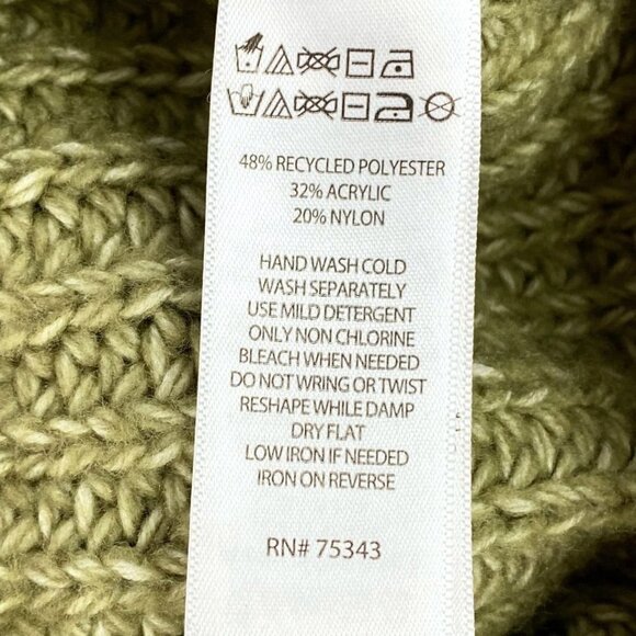 RUBY MOON GREEN KNIT ZIPPED MOCK NECK LONG SLEEVE SWEATER DRESS - S - Picture 11 of 11